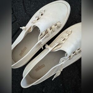 Melissa Off-White Casual slip-on Sneakers 100% plastic - EUC - JPN 23/ US Size 6